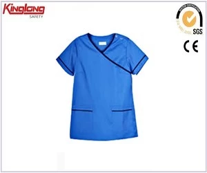 China Popular style womens fashion blue scrub, functional nursing high quality scrub manufacturer