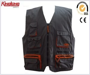 China Power brand high quality T/C fabric mens working vest,Workwear clothes waistcoat for sale manufacturer