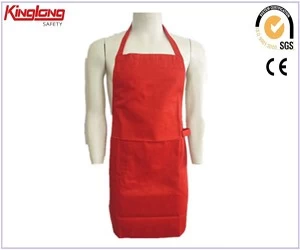 China Promotional Customized Cooking Aprons ,Cotton Bib Aprons With Pockets manufacturer