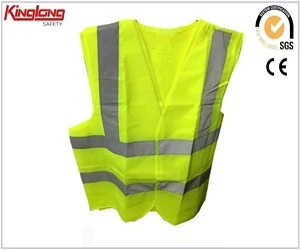 China Reflective tape high quality workwear vest price,Polyester hi vis mens work waistcoat manufacturer