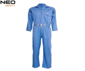 China chinaworkwearsupplier-Royal Blue Long Sleeve Poly Cotton Mens Work Coverall manufacturer