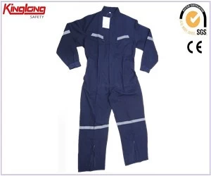 China Safety Work Overall,Chile Style Safety Work Overall,Poplin Navy Chile Style Safety Work Overall manufacturer