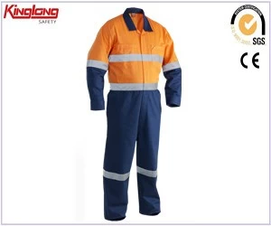 Chiny Kombinezony ochronnej odzieży roboczej,Odblaskowe kombinezony ochronne,100% bawełna Odblaskowa odzież robocza Kombinezony bezpieczeństwa producent