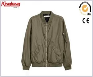 China Spring style fashion design mens bomber jacket,high quality side pockets safety jacket manufacturer