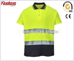 China Preço de camisa polo masculina estilo quente de verão, camiseta de roupas de trabalho ao ar livre de alta visibilidade fabricante