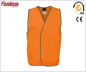 Chiny Letnia odzież robocza na zewnątrz kamizelka hi vis, pomarańczowy dostawca wysokiej jakości męskiej kamizelki roboczej z Chin producent