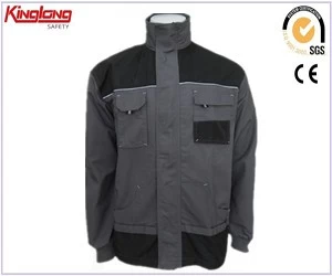 Китай TC саржа Мужская рабочая одежда с длинным рукавом куртки, TC саржа Защитная одежда мужская рабочая одежда с длинным рукавом куртки производителя