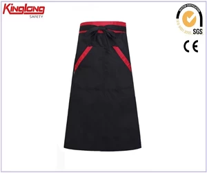 China Twill Fabric Chef Apron with Contrast Colour Piping fabricante