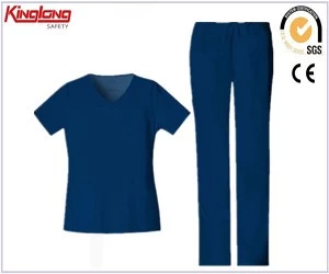 China Esfoliantes médicos azuis unissex de venda imperdível no mercado dos EUA, uniformes personalizados de moda unrse. fabricante