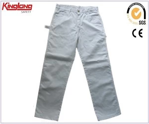 Κίνα Λευκό παντελόνι Work Cargo, Ανδρικό Ανδρικό Παντελόνι Work Cargo, 100% Cotton Drill Ανδρικό λευκό παντελόνι Work Cargo κατασκευαστής