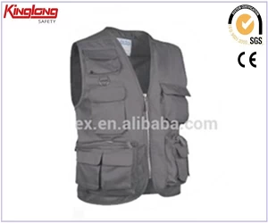China Wholesake fishing vest multi pockets work wear waistcoat manufacturer
