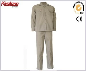 China Wholesale two chest pockets workwear shirt&pants,China top manufacturer supply elastic waist suits manufacturer