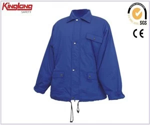 China Inverno jaqueta azul quente roupa de trabalho para venda, alta qualidade inverno workwear jaqueta fabricante