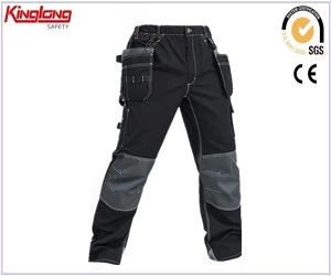 Chiny Robocze spodnie cargo, męskie spodnie robocze z wieloma kieszeniami, konstrukcyjne męskie spodnie robocze z wieloma kieszeniami producent
