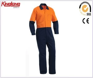 China Werkoverall-uniform,Eendelige veiligheidswerkoverall-uniform,Kleurencombinatie Eendelige veiligheidswerkoverall-uniform fabrikant