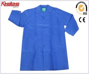 الصين ملابس العمل معطف مختبر ، مستشفي ملابس العمل الموحدة معطف ، أزياء المستشفى الأزرق ملابس العمل الموحدة معطف المختبر الصانع