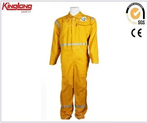 Čína Žlutá pracovní kombinéza, keprová žlutá pracovní kombinéza, pánská pracovní uniforma keprová žlutá pracovní kombinéza výrobce