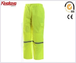 الصين ملابس العمل سلامة ملابس العمل الفلورية الصفراء السراويل السراويل الكاجوال الصانع