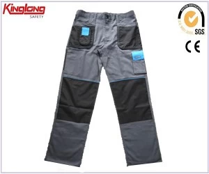China calças de trabalho duráveis, calças de trabalho duráveis ​​cinza  azul de alta qualidade, calças de trabalho duráveis ​​100% algodão cinza  azul masculino de alta qualidade fabricante