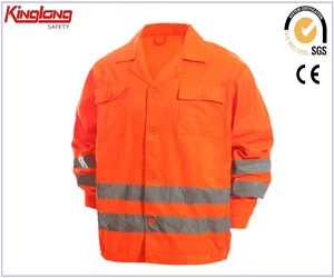 Čína fluo orange HIV Bezpečnostní bunda, dodavatel oděvů na ochranu silnic v Číně výrobce