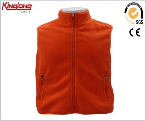 China men heat polar fleece vest , wholesale winter wool sleeveless vest manufacturer