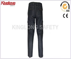 China heren cargo jeans met zijzakken, gewassen jeans Dickies werkbroek fabrikant