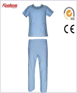 China new style high quality work scrubs  for  the hospital nurse with cheap price manufacturer