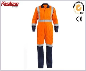 China oranje veiligheidsoveralls, goedkope oranje veiligheidsoveralls voor werknemers, goed zichtbare goedkope oranje veiligheidsoveralls voor werknemers fabrikant