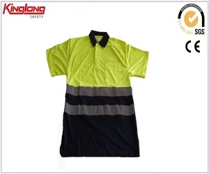 China wholesale men safety workwear polo clothing  customized type half  formal sleeve shirts manufacturer