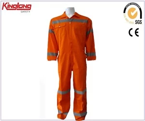 China roupa de trabalho macacões workwear homens de segurança vestuário polycotton com fita reflexiva fabricante