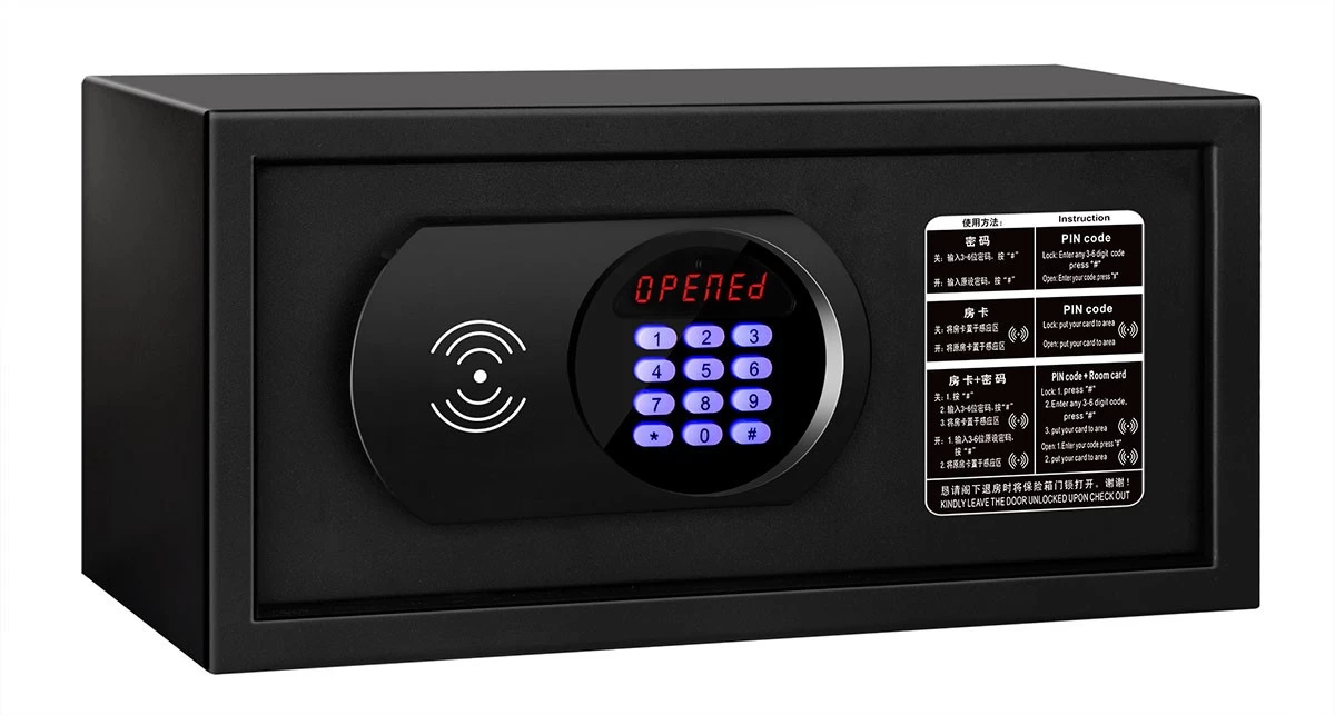 Caja fuerte de seguridad con código electrónico, caja fuerte de acero de  depósito digital para oficina en casa, hotel, negocios, caja de seguridad