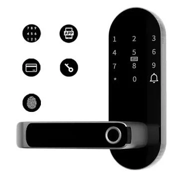 China Fingerabdruck elektronisches Griffschloss TTLOCK Smart Home Türschloss Biometrisches Passwortschloss mit Kartenleser