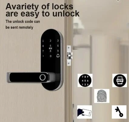 China Fingerabdruck elektronisches Griffschloss TTLOCK Smart Home Türschloss Biometrisches Passwortschloss mit Kartenleser