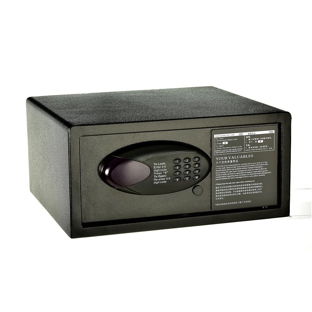 China Low Profile Steel Security Safe with Hotel-Style Digital Lock and keys for backup manufacturer