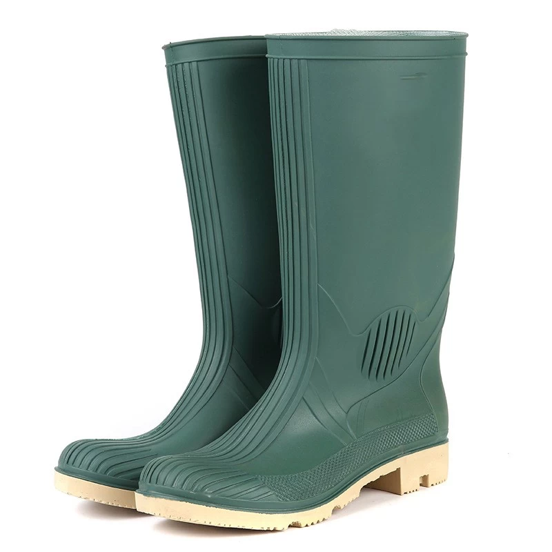 China 802BY Waterproof anti slip light weight men's cheap non safety pvc rain boots manufacturer