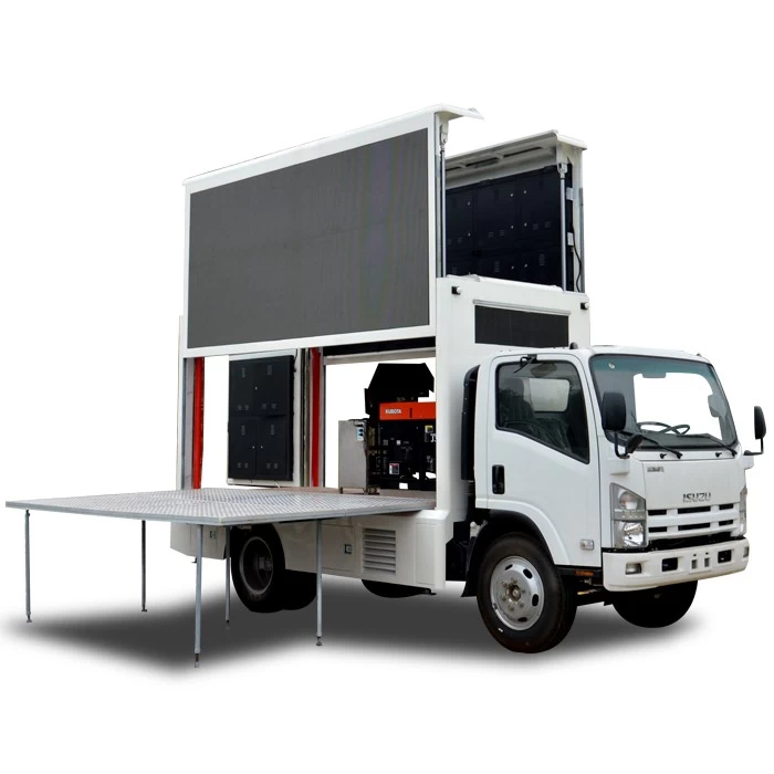 ISUZU BRAND Double screen with P8 screen model mobile led truck
