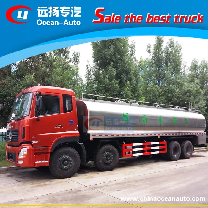 dongfeng kinland 8x4 25CBM fresh milk transporting truck