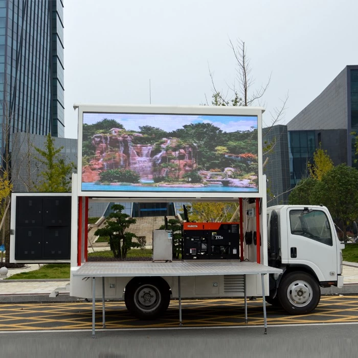 ISUZU BRAND Double screen with P8 screen model mobile led truck