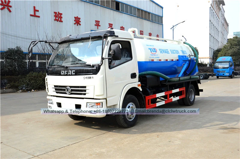 4-12cbm Sludge Pagtapon ng Fecal Truck Septic Sewer Cleaning Jetting Tank Truck Vacuum Sewage Suction Truck