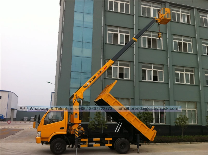 4x 2 डोंगफेंग 6300 किग्रा ट्रक कार्गो क्रेन