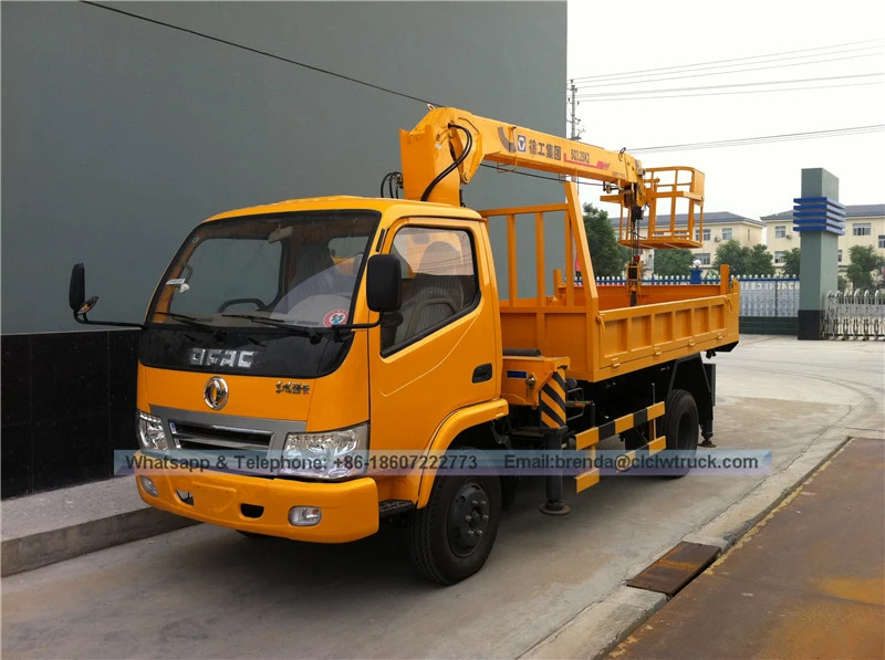 4x 2 डोंगफेंग 6300 किग्रा ट्रक कार्गो क्रेन