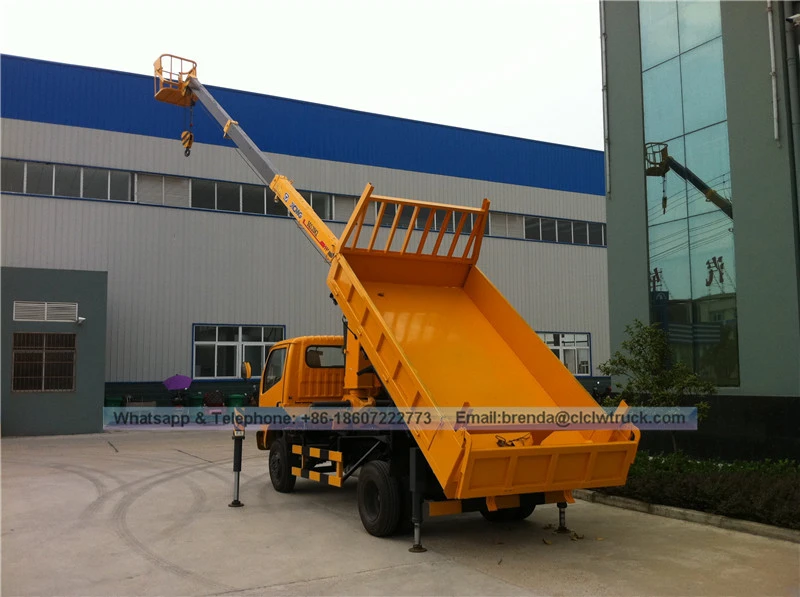 4x 2 डोंगफेंग 6300 किग्रा ट्रक कार्गो क्रेन