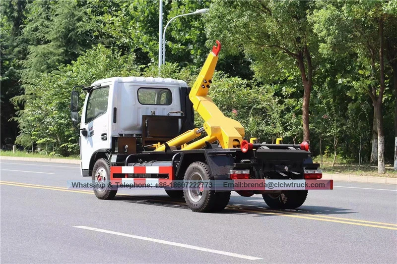 4x2 DFAC 5cbm Cambán de basura de elevación de gancho