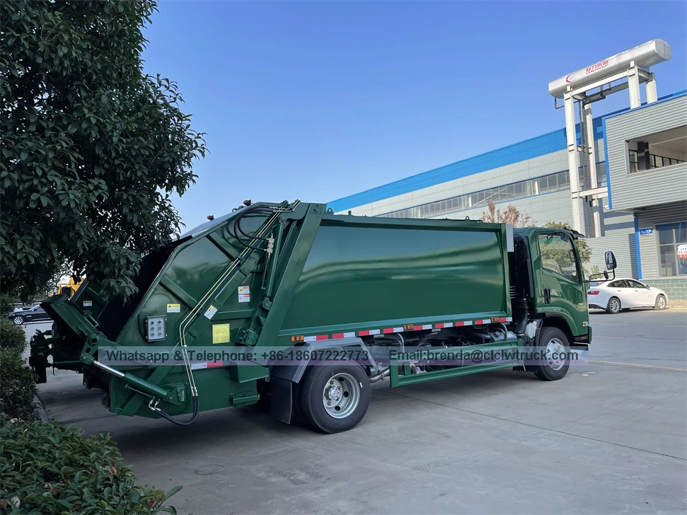شاحنة ضاغط القمامة 5CBM مع اليابان Isuzu هيكل القمامة الشاحنة