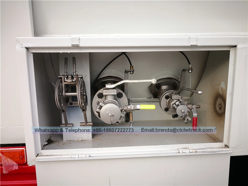 6m3 lpg gas cylinder pagpuno ng trak- lpg bobtail na may tanke ng gasolina ng gasolina