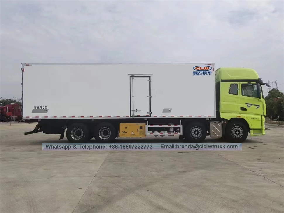 9.6 METERS FAW JIEFANG J7 Awtomatikong Paghahatid Palamig na Trak Direktang Pagbebenta ng Cargo Van Food Refrigerated Truck Reefer Freezer Cold Box Truck