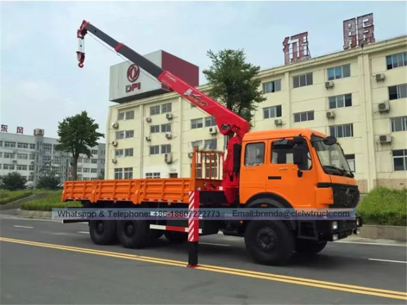 Beiben truck mount crane china tagagawa, 6x4 truck loader crane supplier sa china, derrick cargo truck supplier