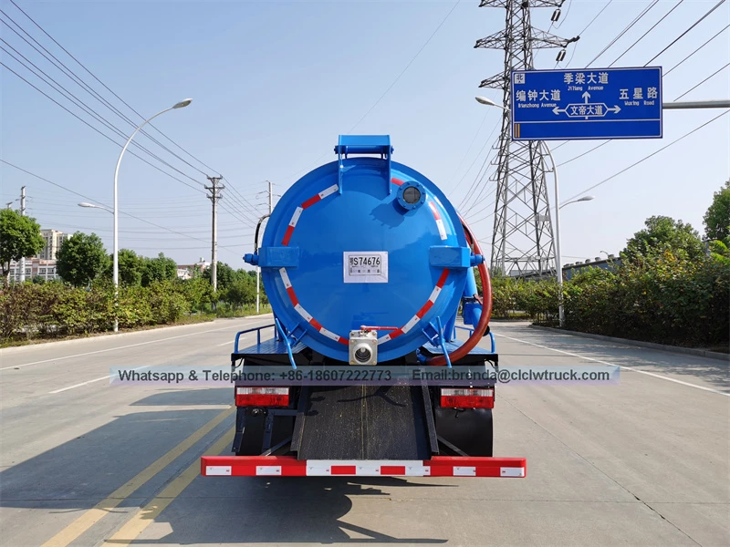 China Mejor Vehículos de Tratamiento de Alciinato 5000L 6 CBM Camsáneo móvil Camión de succión de aguas residuales
