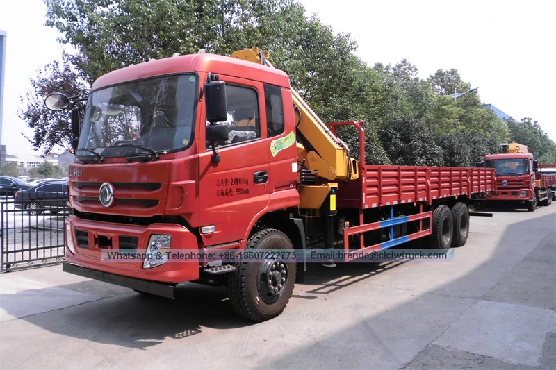 China Dongfeng 10-12 ton Hydraulic Truck Mounted Crane, Supplier Telescopic Boom Crane Truck