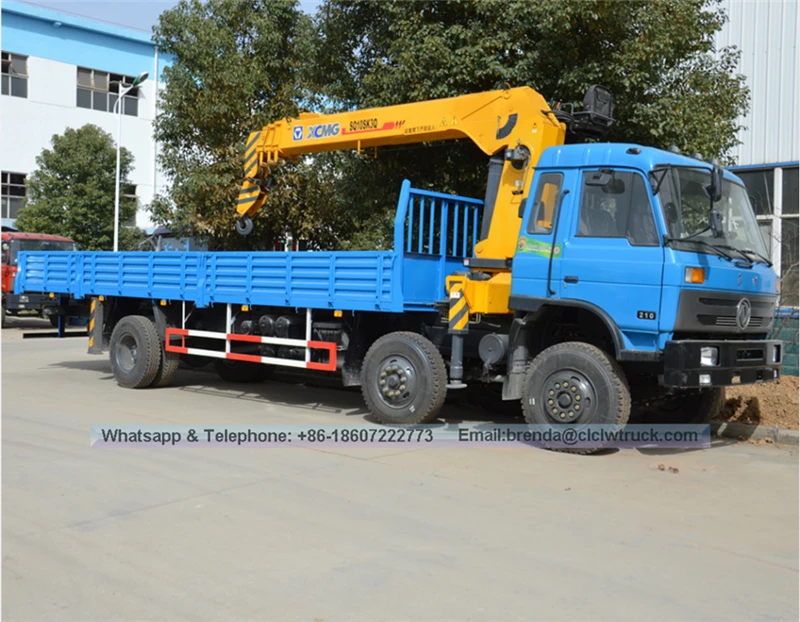 China Dongfeng 6x2 8-10 tons Truck-mounted crane, Straight Boom Crane Truck Manufacturer
